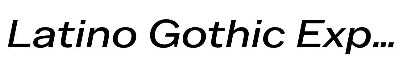Latino Gothic Expanded SemiBold Italic